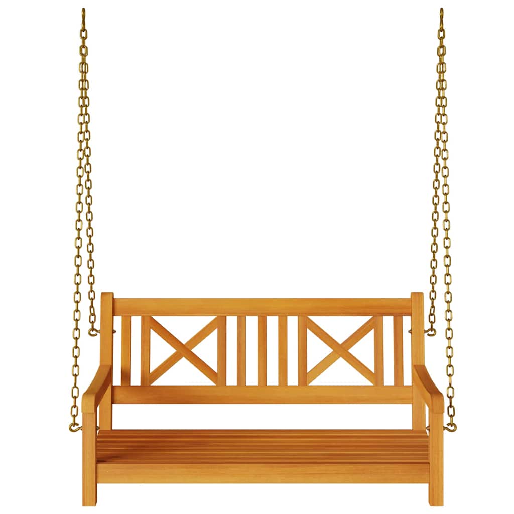 Garden Swing Bench Brown 119 x 35 x 47cm Solid Acacia wood